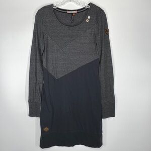 Ragwear Long Sleeve Gray Streetwear Dress Size Medium